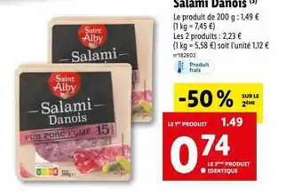 Lidl Salami danois saint alby offre