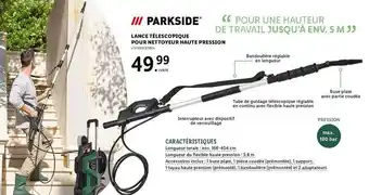 Lidl Lance télescopique pour nettoyeur haute pression parkside offre