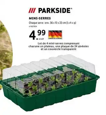 Lidl Mini-serres parkside offre