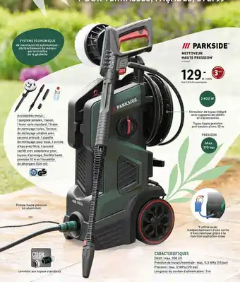 Lidl Nettoyeur haute pression parkside offre