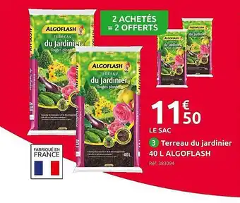 Mr Bricolage Terreau du jardinier 40l algoflash offre