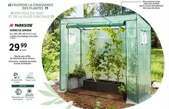 Lidl Serre de jardin parkside offre