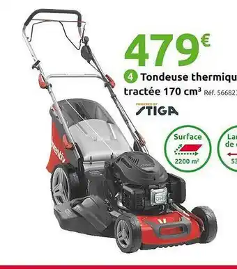 Tondeuse thermique tractée 170 cm³ inventiv