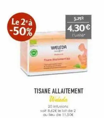 Naturalia Tisane allaitement weleda offre