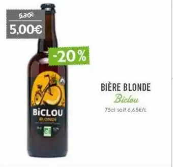 Naturalia Bière blonde biclou offre