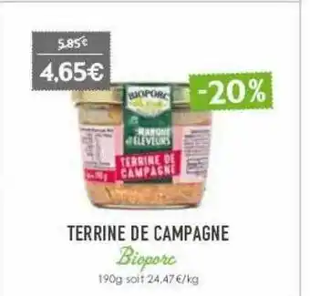 Terrine de campagne bioporc