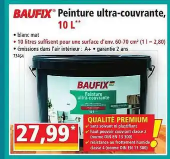 Norma Peinture ultra-couvrante, 10l baufix offre
