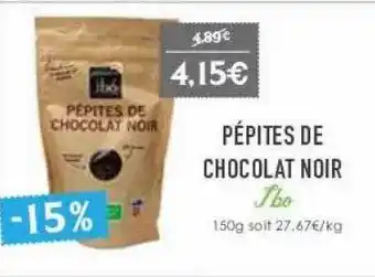 Naturalia Pépites de chocolat noir ibo offre
