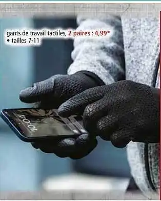 Norma Gants de travail tactiles offre