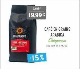 Naturalia Café en grains arabica chiapaneco offre