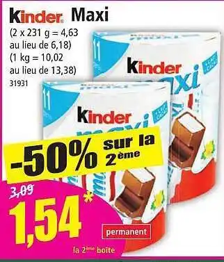 Norma Maxi kinder offre