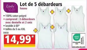 Norma Lot de 5 débardeurs offre