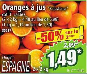 Norma Oranges à jus offre