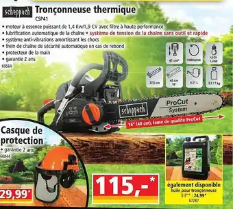 Norma Tronçonneuse thermique scheppach offre