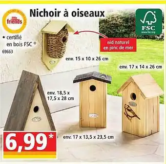 Norma Nichoir à oiseaux little friends offre