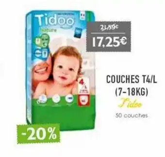 Couches t4-l (7-18 kg) tidoo