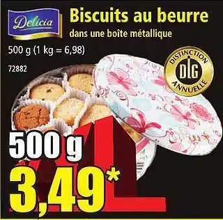 Norma Biscuits au beurre dans une boîte métallique délicia offre