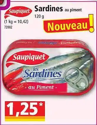 Norma Sardines au piment saupiquet offre