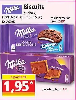 Norma Biscuits milka offre
