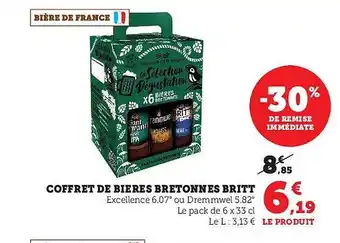 Super U Coffret de bières bretonnes britt offre