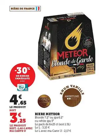 Super U Bière meteor offre