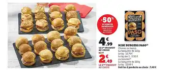 Super U Mini burgers paso offre