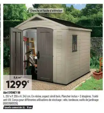 Bricorama Abri sydney 88 offre
