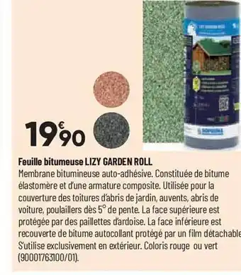 Feuille bitumeuse lizy garden roll