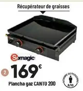 Bricorama Plancha gaz canto 200 somagic offre