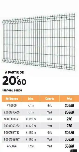Bricorama Panneau soudé offre