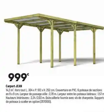 Bricorama Carport jean offre