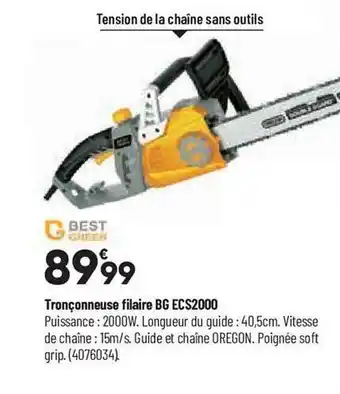 Bricorama Tronçonneuse filaire bg ecs200 best green offre