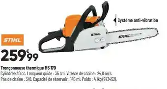 Tronçonneuse thermique ms 170 stihl