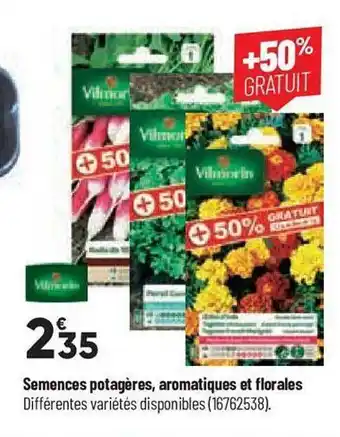 Bricorama Semences potagères, aromatiques et florales vilmar offre