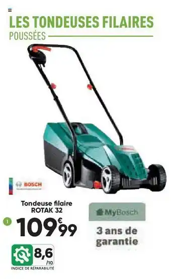Tondeuse filaire rotak 32 bosch