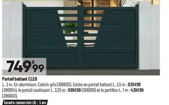 Portail battant cleo