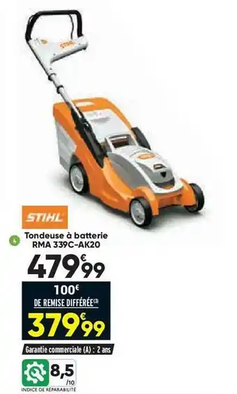 Bricorama Tondeuse à batterie stihl offre