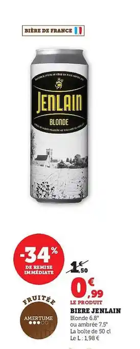 Super U Bière jenlain offre