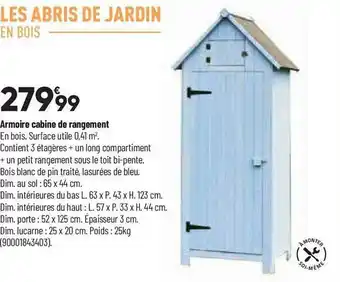 Armoire cabine de rangement