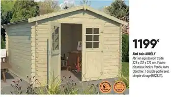 Bricorama Abri bois aurély offre