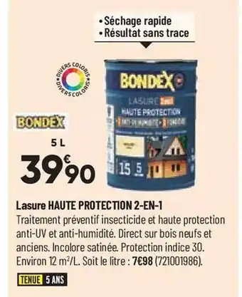 Bricorama Lasure haute protection 2-en-1 bondex offre