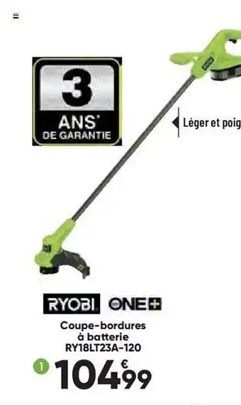 Bricorama Coupe-bordures à batterie ryobi offre