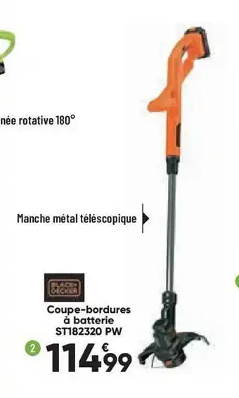Bricorama Coupe-bordures à batterie black + decker offre