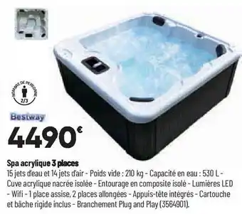 Spa acrylique 3 places bestway