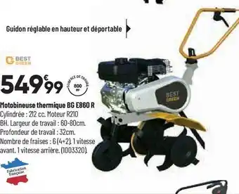 Bricorama Motobineuse thermique bg e860 r best green offre