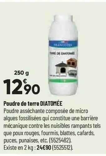 Poudre de terre diatomée