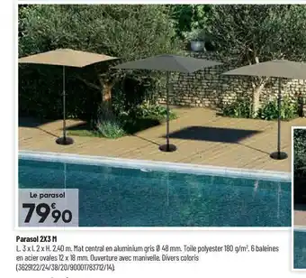 Bricorama Parasol 2x3 m offre