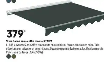 Store banne semi-coffre manuel venica