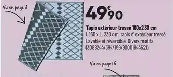 Bricorama Tapis extérieur tressé 160x230 cm offre