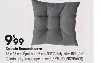 Bricorama Coussin floconné carré offre